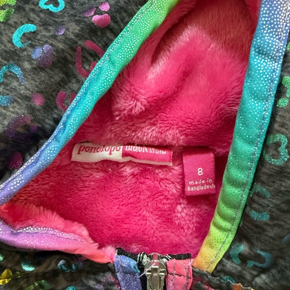 Penelope Mack Multicolor Leopard Print Kids Puffer Jacket - Picture 2 of 3